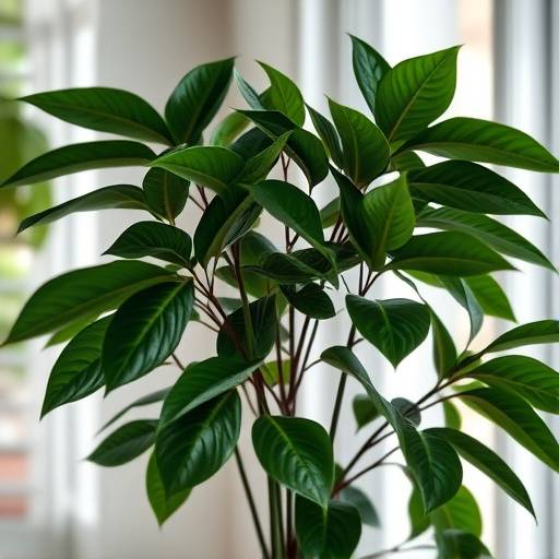 Imagem de uma Zamioculca Zamiifolia, planta resistente e com folhagem verde escura brilhante.